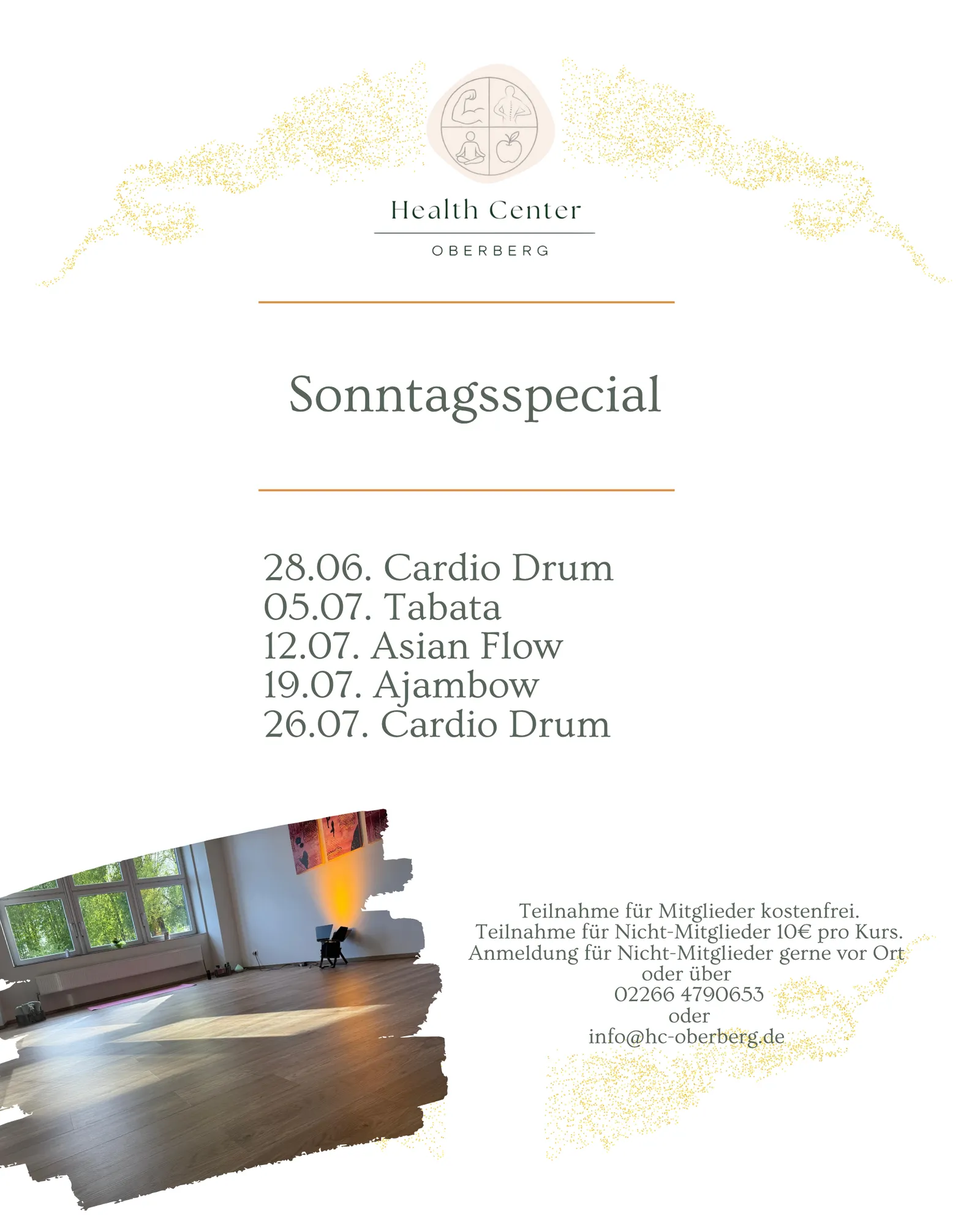Willkommen im Health Center Oberberg Willkommen im Health Center Oberberg