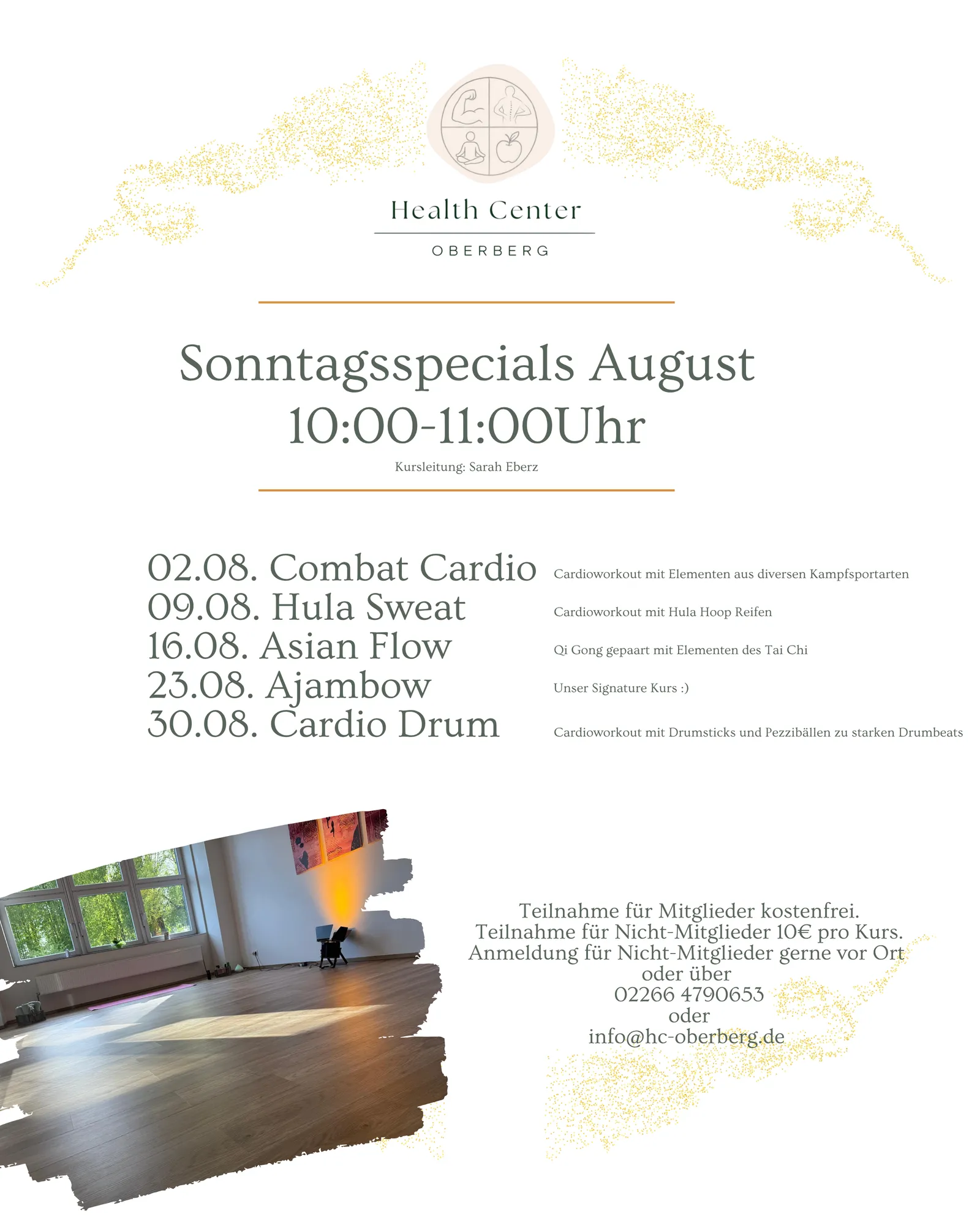 Willkommen im Health Center Oberberg Willkommen im Health Center Oberberg